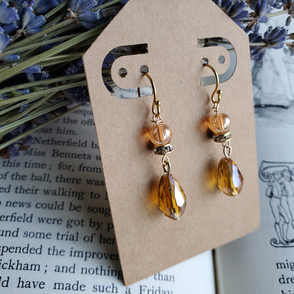 Amber Evening Dangles