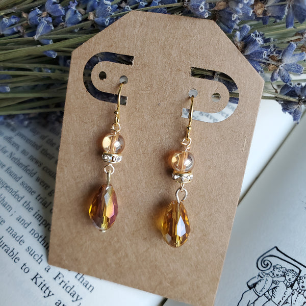 Amber Evening Dangles