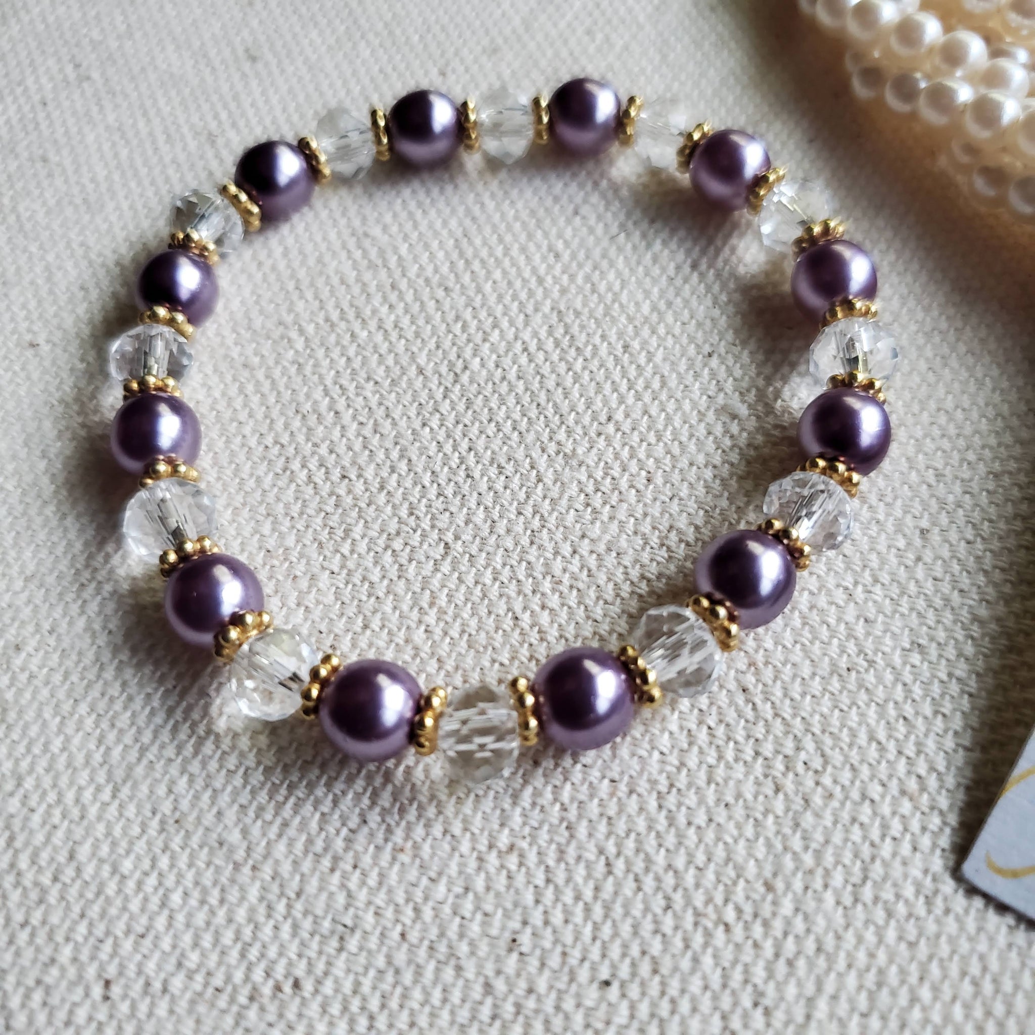 Purple Pearl Bracelet  bricraftique