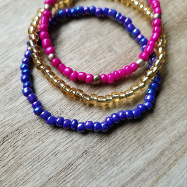Magic Carpet seed bead bracelet set